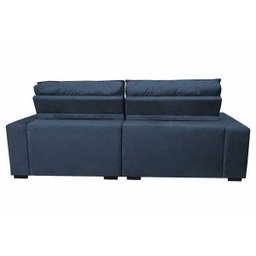 Sofá Retrátil e Reclinável com Molas Ensacadas Cama Inbox Gold 2,32M Tecido Suede Velusoft Azul - 6