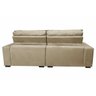 Sofá Retrátil e Reclinável com Molas Ensacadas Cama Inbox Gold 2,32M Tecido Suede Velusoft Bege - 6