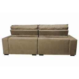 Sofá Retrátil e Reclinável com Molas Ensacadas Cama Inbox Gold 2,32M Tecido Suede Velusoft Castor - 6
