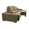 Sofá Retrátil e Reclinável com Molas Ensacadas Cama Inbox Gold 2,32M Tecido Suede Velusoft Castor - 8