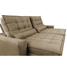 Sofá Retrátil e Reclinável com Molas Ensacadas Cama Inbox Gold 2,32M Tecido Suede Velusoft Castor - 4