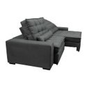 Ver mais imagens de Sofá Retrátil e Reclinável com Molas Ensacadas Cama Inbox Gold 2,32M Tecido Suede Velusoft Cinza