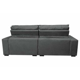 Sofá Retrátil e Reclinável com Molas Ensacadas Cama Inbox Gold 2,32M Tecido Suede Velusoft Cinza - 6