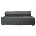 Ver imagem 6 de Sofá Retrátil e Reclinável com Molas Ensacadas Cama Inbox Gold 2,32M Tecido Suede Velusoft Cinza