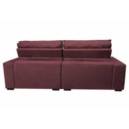 Sofá Retrátil e Reclinável com Molas Ensacadas Cama Inbox Gold 2,32M Tecido Suede Velusoft Vinho - 6
