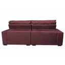 Ver imagem 6 de Sofá Retrátil e Reclinável com Molas Ensacadas Cama Inbox Gold 2,72M Tecido Suede Velusoft Vinho