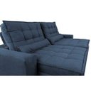 Ver imagem 4 de Sofá Retrátil e Reclinável com Molas Ensacadas Cama Inbox Gold 3,12M Tecido Suede Velusoft Azul