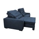 Ver imagem 7 de Sofá Retrátil e Reclinável com Molas Ensacadas Cama Inbox Gold 3,12M Tecido Suede Velusoft Azul