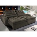 Ver imagem 1 de Sofá Retrátil e Reclinável com Molas Ensacadas Cama Inbox Gold 3,12M Tecido Suede Velusoft Café