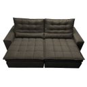 Ver imagem 5 de Sofá Retrátil e Reclinável com Molas Ensacadas Cama Inbox Gold 3,12M Tecido Suede Velusoft Café
