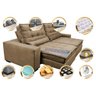 Sofá Retrátil e Reclinável com Molas Ensacadas Cama Inbox Gold 3,12M Tecido Suede Velusoft Castor - 3