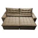 Ver imagem 5 de Sofá Retrátil e Reclinável com Molas Ensacadas Cama Inbox Gold 3,12M Tecido Suede Velusoft Castor