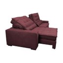 Ver imagem 7 de Sofá Retrátil e Reclinável com Molas Ensacadas Cama Inbox Gold 3,12M Tecido Suede Velusoft Vinho