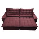 Ver imagem 5 de Sofá Retrátil e Reclinável com Molas Ensacadas Cama Inbox Gold 3,12M Tecido Suede Velusoft Vinho
