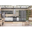 Ver imagem 2 de Cozinha Completa Modulada 10 Peças 100% MDF Kali Premium Branco Chumbo Cetim Nicioli