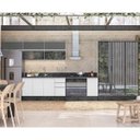 Ver imagem 1 de Cozinha Completa Modulada 10 Peças 100% MDF Kali Premium Branco Chumbo Cetim Nicioli
