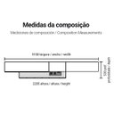 Ver imagem 3 de Cozinha Completa Modulada 10 Peças 100% MDF Kali Premium Branco Chumbo Cetim Nicioli