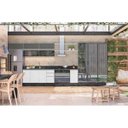 Ver imagem 4 de Cozinha Completa Modulada 10 Peças 100% MDF Kali Premium Branco Chumbo Cetim Nicioli