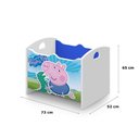 Ver imagem 4 de Caixa Baú Organizadora de Brinquedos Infantil Mdf Peppa Rosa