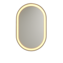 Ver imagem 1 de Espelho Oval 40x60 cm Jateado LED 3 Cores Touch Moderno