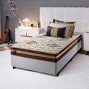 Ver imagem 1 de Conjunto Cama Box Espuma Espuma Chicago Marrom Solteiro 96x203x57
