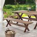 Ver imagem 2 de Banco 4 Lugares Madeira Maciça 180cm Nissi Casa e Jardim Móveis