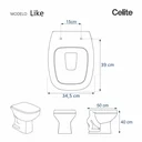 Ver imagem 4 de Assento Sanitário Like Branco para Vaso Celite
