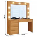 Ver imagem 3 de Camarim e Penteadeira Anne 5 Gavetas Naturalle