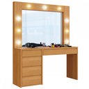 Ver imagem 2 de Camarim e Penteadeira Anne 5 Gavetas Naturalle