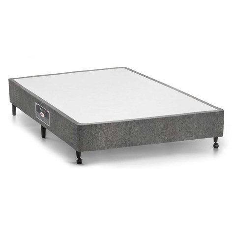 Cama Box Base Viúva Gold Star Suede Gray (128x188x27) - Castor