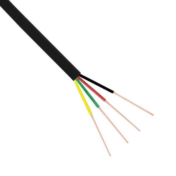 Cordão Liso Chato 4 vias com 300 metros (Preto) - 1