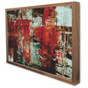 Ver imagem 4 de Quadro Decorativo Abstrato Colors em Moldura Caixa Tacolado Moldura Trad 1cm Madeira Escura com Vidr