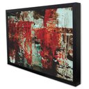 Ver imagem 3 de Quadro Decorativo Abstrato Colors em Moldura Caixa Tacolado Moldura Trad 1cm Madeira Escura com Vidr