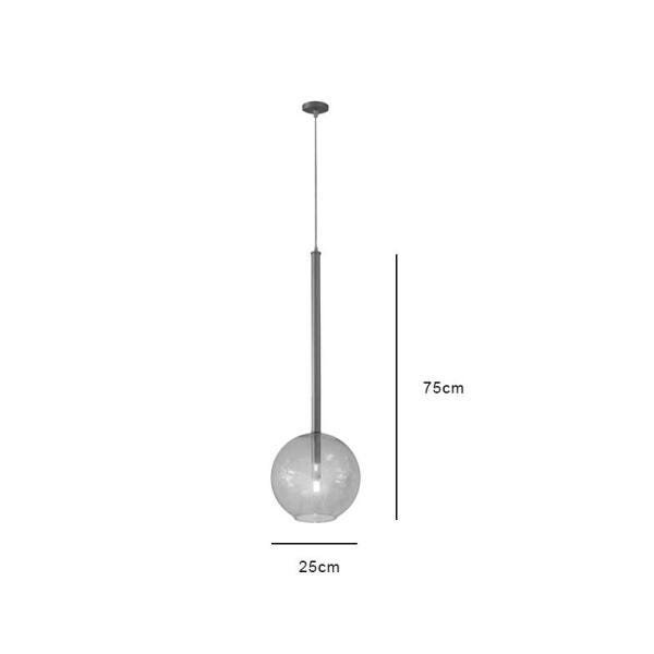 Luminária de Teto Pendente Higher Dourada Globo Âmbar para Salas e Quartos para 1 Lâmpada G9 - 5