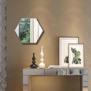 Ver imagem 1 de Painel Decorativo Haxágono com Espelho Colado 69x60cm Es3 Dalla Costa - Off White