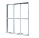 Ver imagem 3 de Porta Balcão de Alumínio Branco 3 Folhas Vidro 210x120 com Fechadura Linha 25