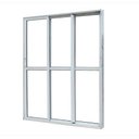 Ver imagem 3 de Porta Balcão de Alumínio Branco 3 Folhas Vidro 210x120 com Fechadura Linha 25