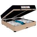 Ver imagem 6 de Cama Box Baú Queen Bipartido Sintético + Colchão Molas Ensacadas Sereneprime Sonnolux 158x198x69