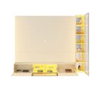 Ver imagem 5 de Estante para TV e Home Theater até 84 Polegadas com LED com Vidro Reflecta 100% MDF 255,2CMX217,6cm Luminare Yescasa