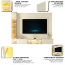 Ver mais imagens de Estante para Tv 84 Polegadas 217,6cm X 255cm 100% Mdf com Led e Porta Reflecta Luminare