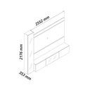 Ver imagem 4 de Estante para TV e Home Theater até 84 Polegadas com LED com Vidro Reflecta 100% MDF 255,2CMX217,6cm Luminare Yescasa