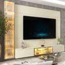 Ver imagem 7 de Estante para TV e Home Theater até 84 Polegadas com LED com Vidro Reflecta 100% MDF 255,2CMX217,6cm Luminare Yescasa