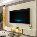 Ver imagem 1 de Estante para TV e Home Theater até 84 Polegadas com LED com Vidro Reflecta 100% MDF 255,2CMX217,6cm Luminare Yescasa