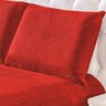 Jogo de Cama Soft Vermelho Casal Padrão 03 Peças - Manta Microfibra - 2