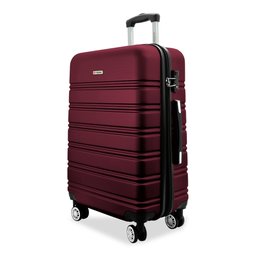 Kit 2 Malas Viagem Rígida Expansiva Bordo 10kg e Média Despachada 23kg Tsa Rodas Duplas 360º Gladiad - 2