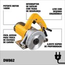 Ver imagem 5 de Serra Mármore Dewalt Dw862 125 Mm 1.400 W Corte Preciso para Cerâmica e Pedra