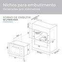 Ver imagem 4 de Forno Elétrico de Embutir 50 Litros Inox Suggar