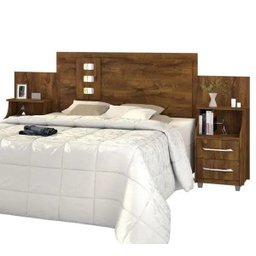 Cabeceira Cama Casal Queen ou King com Mesas de Cabeceira Florida Malbec - 2