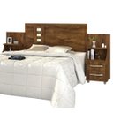 Ver imagem 2 de Cabeceira Cama Casal Queen ou King com Mesas de Cabeceira Florida Malbec