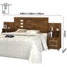 Cabeceira Cama Casal Queen ou King com Mesas de Cabeceira Florida Malbec - 3